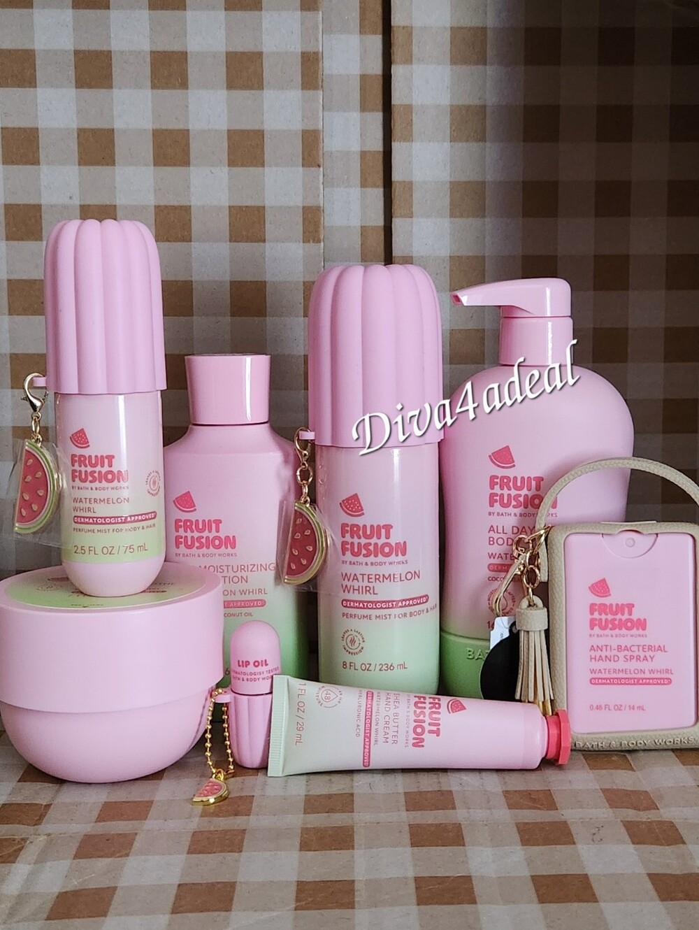 New! Bath & Body Works Fruit Fusion: WATERMELON WHIRL 9PC Collection Bundle